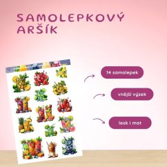 Osvěžující ovocné nápoje s ledem | Samolepky do diáře