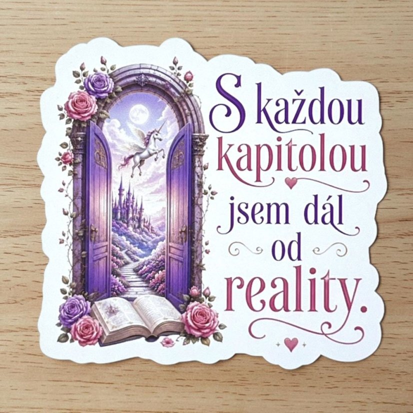 S každou kapitolou | Maxi kusová samolepka pro diář i scrapbook