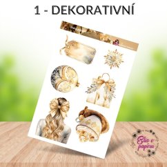 Zlatý prosinec | Samolepky do diáře | 2025