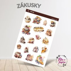 Samolepky do diáře od Elis v papíru s motivem zákusků Samolepky do diáře od Elis v papíru s motivem zákusků
