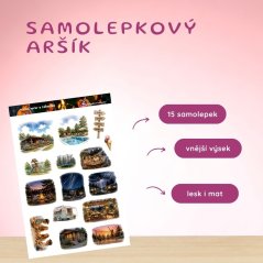 Letní večer u táboráku | Samolepky do diáře