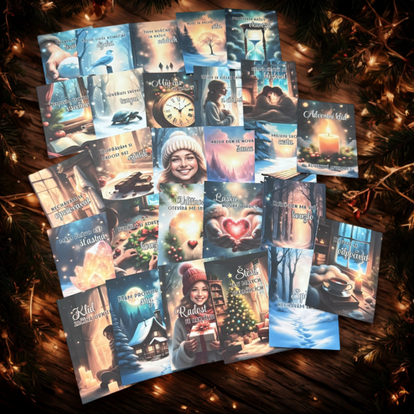 Adventní klid | Afirmační kartičky