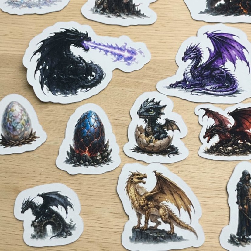 Dračí příběh | Malé kusové samolepky pro diář i scrapbook