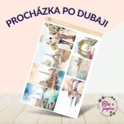 Samolepky Procházka po Dubaji s jemnými pastelovými barvami modré, růžové a zelené, zobrazující moderní architekturu a městské scenérie Dubaje. Samolepky Procházka po Dubaji s jemnými pastelovými barvami modré, růžové a zelené, zobrazující moderní architekturu a městské scenérie Dubaje.