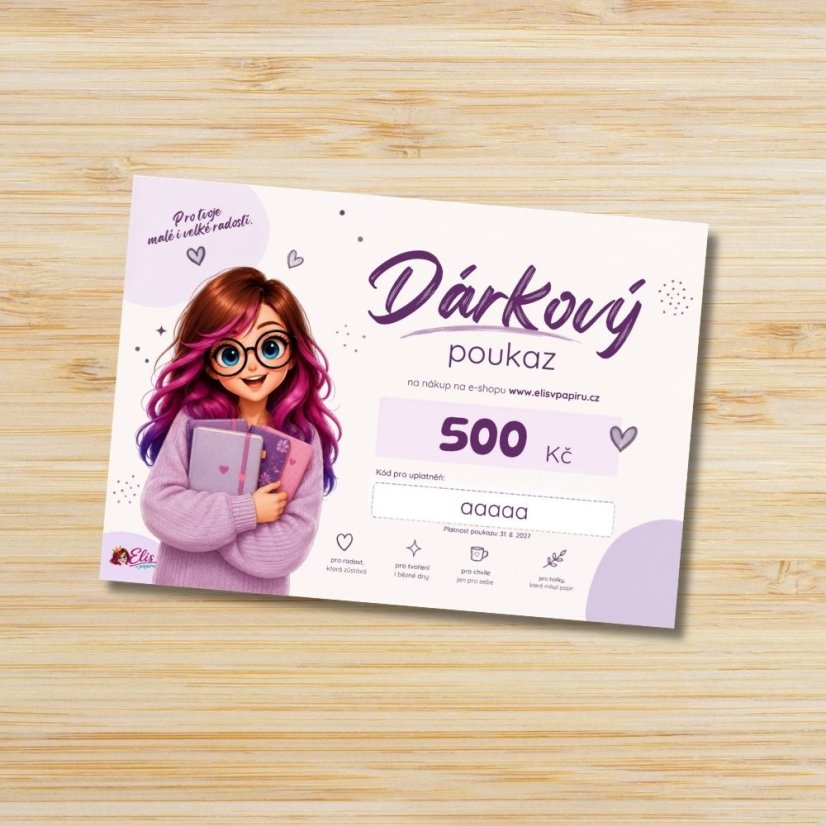 Dárkový poukaz v elektronické podobě | Zasílán na email