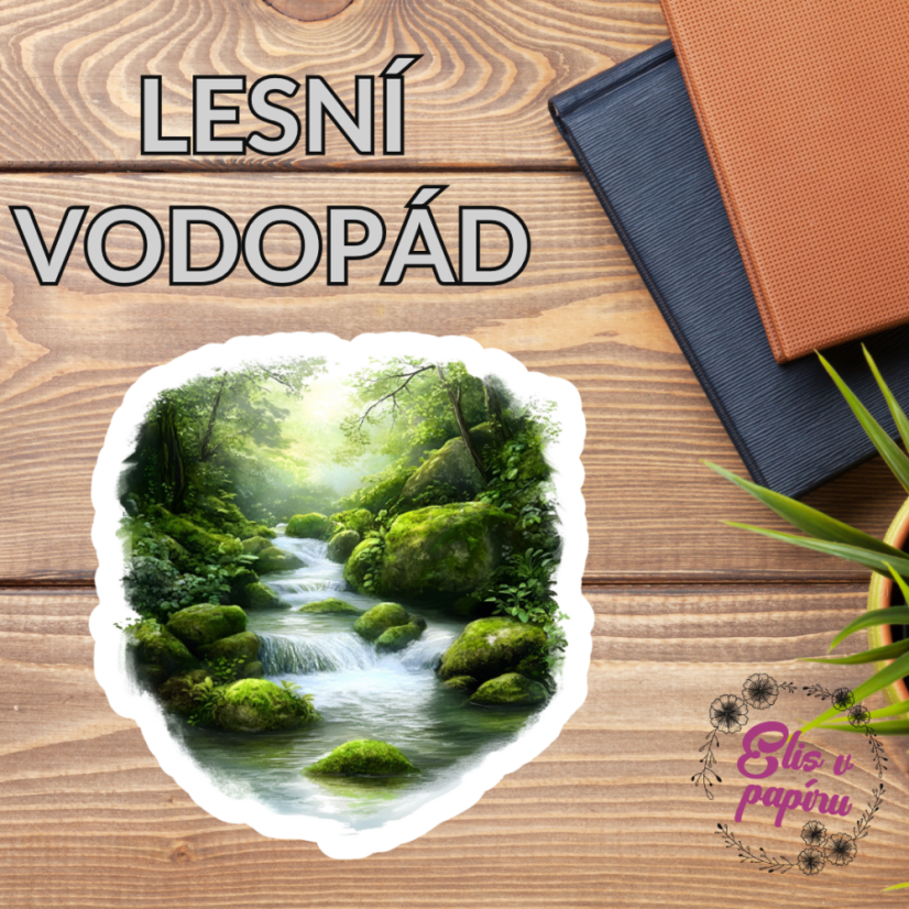 Lesní vodopád  | Samolepky do diáře