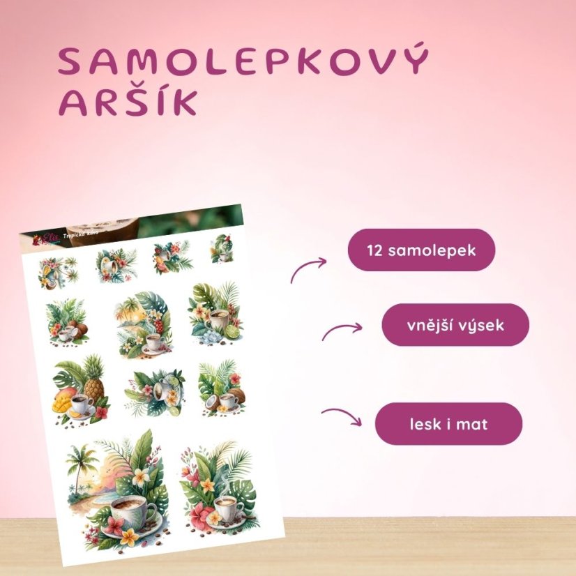 Tropická káva | Samolepky do diáře