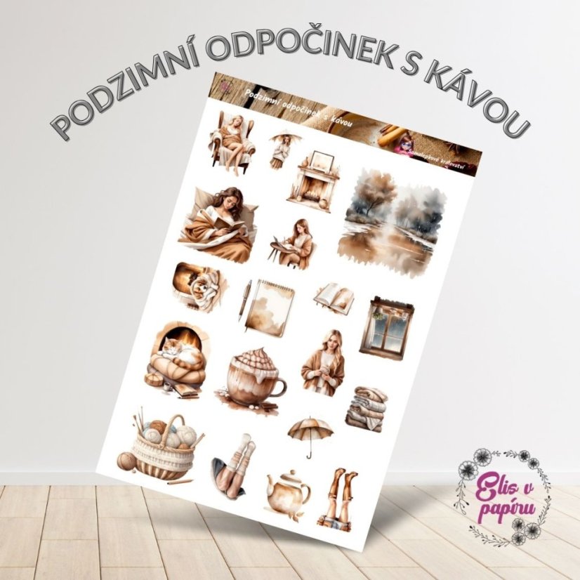Podzimní odpočinek s kávou | Samolepky do diáře