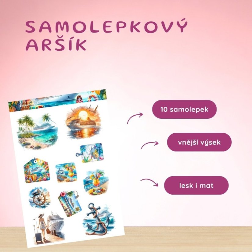 Luxusní plavba | Samolepky do diáře