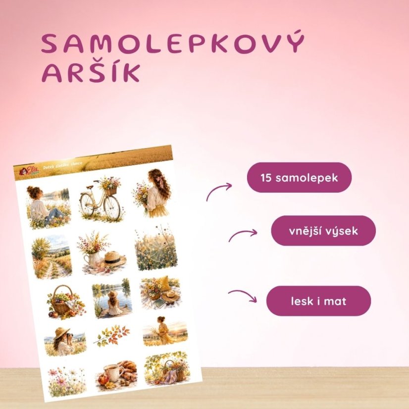 Dotek zlatého slunce | Samolepky do diáře