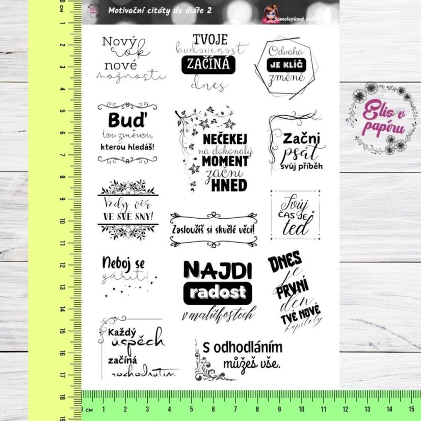 Motivační citáty do diáře 2 | Samolepky do diáře s českými texty