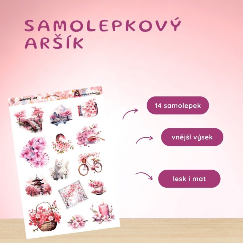 Sakurový sen | Samolepky do diáře