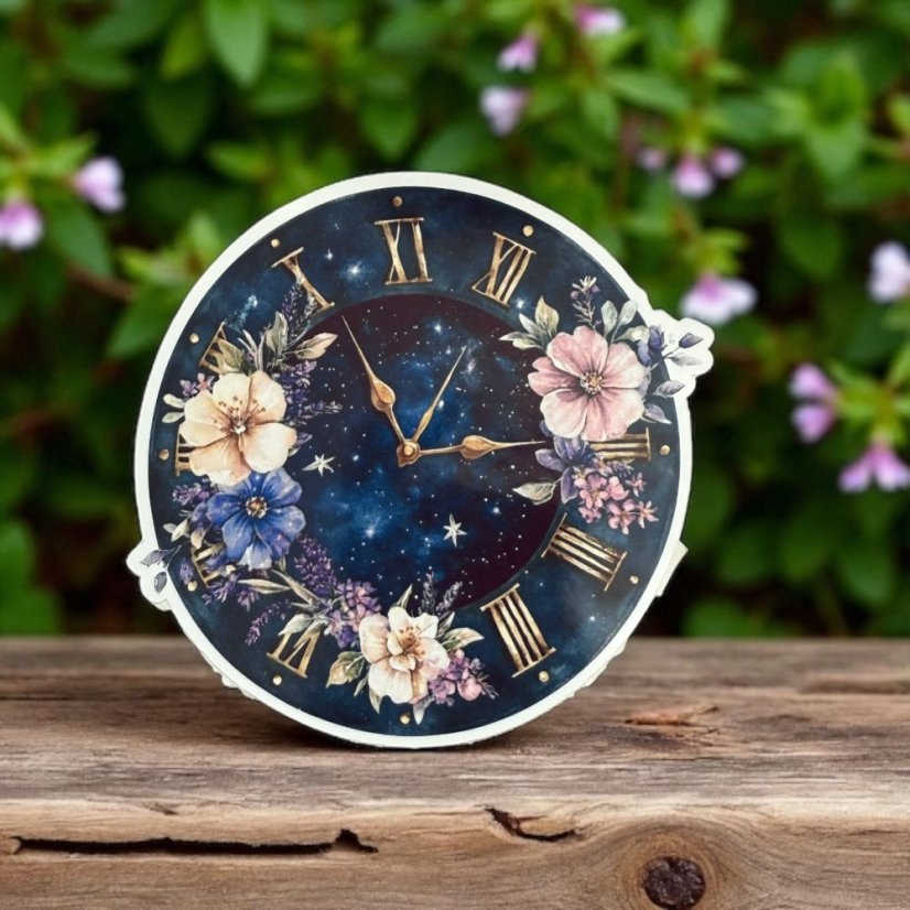 Hodiny, co kvetou | Samolepky do diáře
