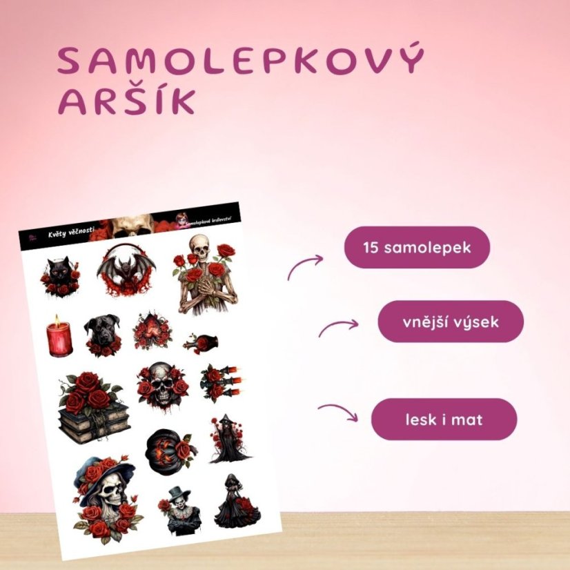 Květy věčnosti | Samolepky do diáře