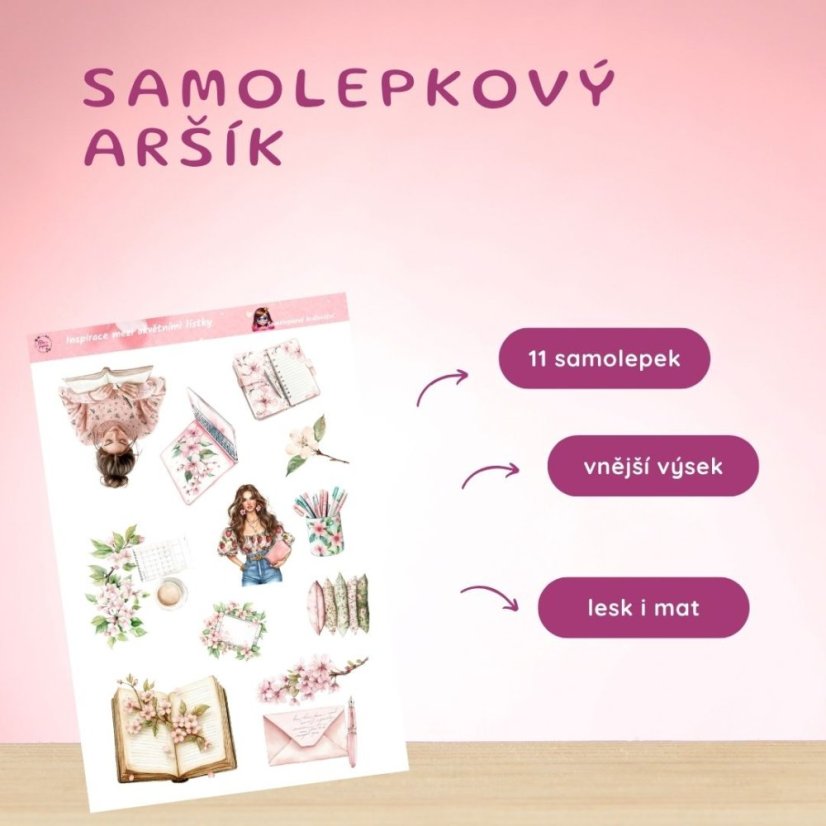 Inspirace mezi okvětními lístky | Samolepky do diáře
