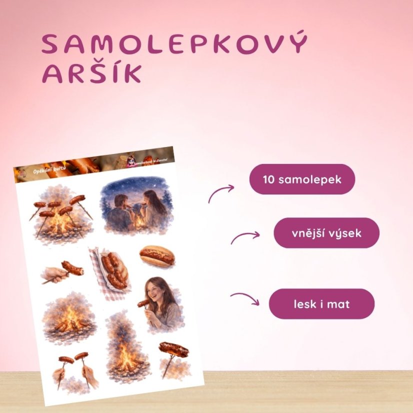 Opékání buřtů | Samolepky do diáře