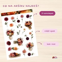 Jiřiny | Samolepky do diáře