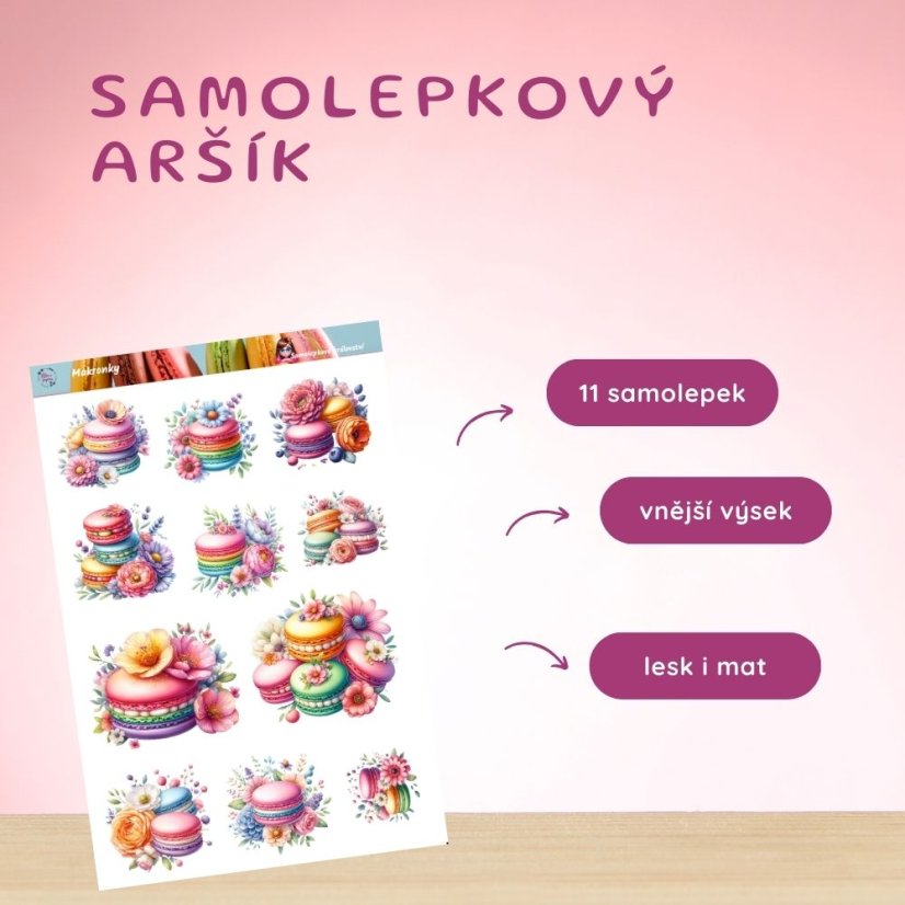 Makronky | Samolepky do diáře