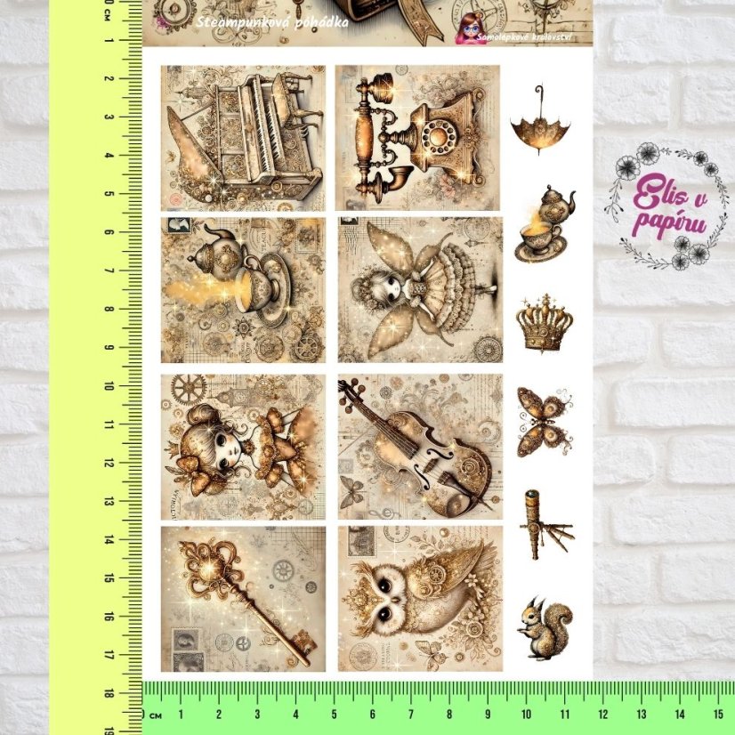 Steampunková pohádka | Samolepky do diáře - obrázkové boxy