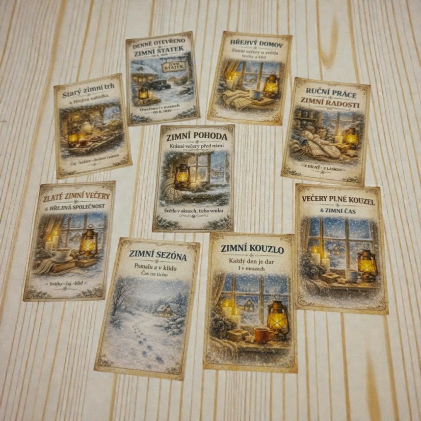 Ticho zimy | Journalingová sada samolepek