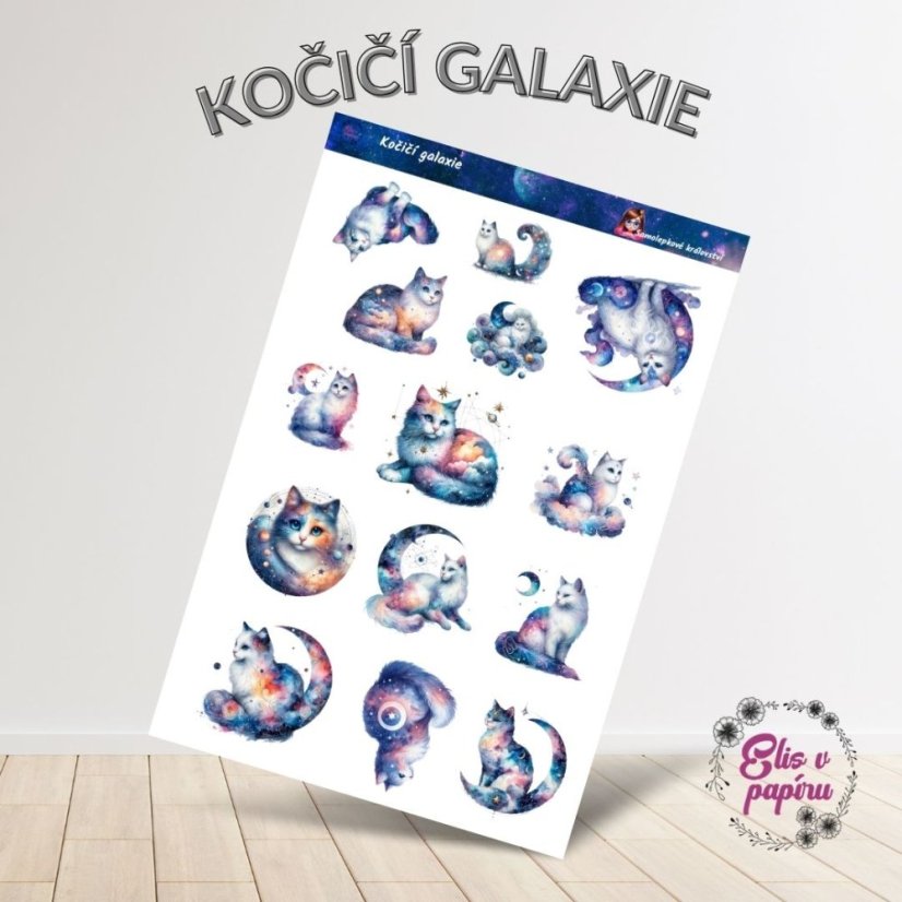 Kočičí galaxie | Samolepky do diáře