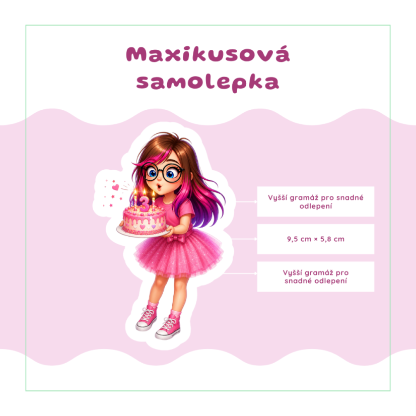 Dort pro Elis | Maxi kusová samolepka pro diář i scrapbook