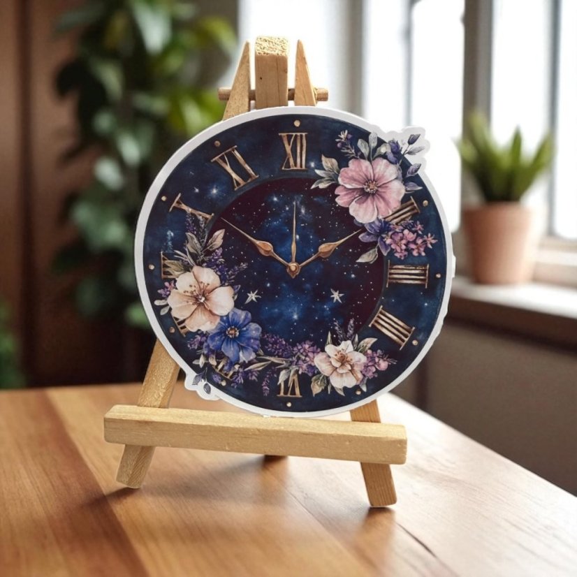 Hodiny, co kvetou | Samolepky do diáře