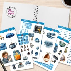 Deštivý listopad | Samolepky do diáře | 2025