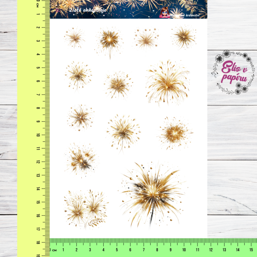 Zlaté ohňostroje | Samolepky do diáře