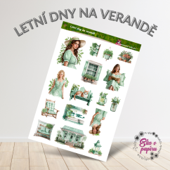Letní dny na verandě | Samolepky do diáře