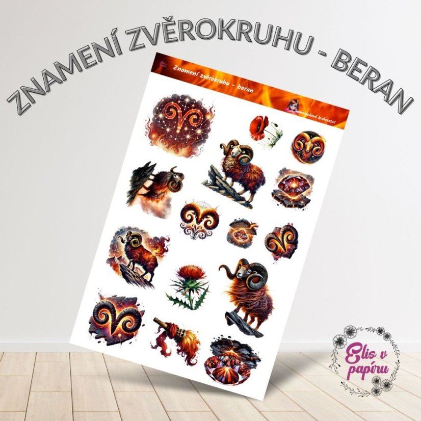 Znamení zvěrokruhu – Beran | Samolepky do diáře