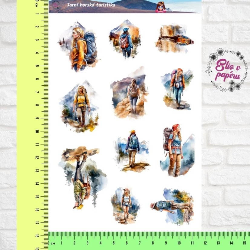 Jarní horská turistika | Samolepky do diáře