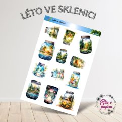 Léto ve sklenici, samolepky do diáře, bujo, plánování, journaling, scrapbooking, deník, diářové samolepky, přírodní, české samolepky. Léto ve sklenici, samolepky do diáře, bujo, plánování, journaling, scrapbooking, deník, diářové samolepky, přírodní, české samolepky.