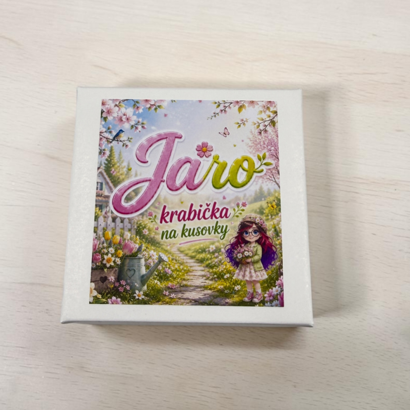Krabička  Roční období na velké i malé kusové samolepky