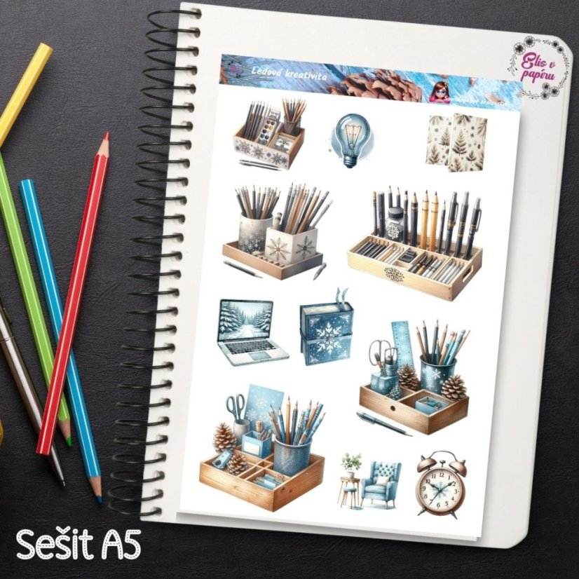 Ledová kreativita | Samolepky do diáře