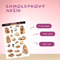 Vůně kávy a klidu | Samolepky do diáře