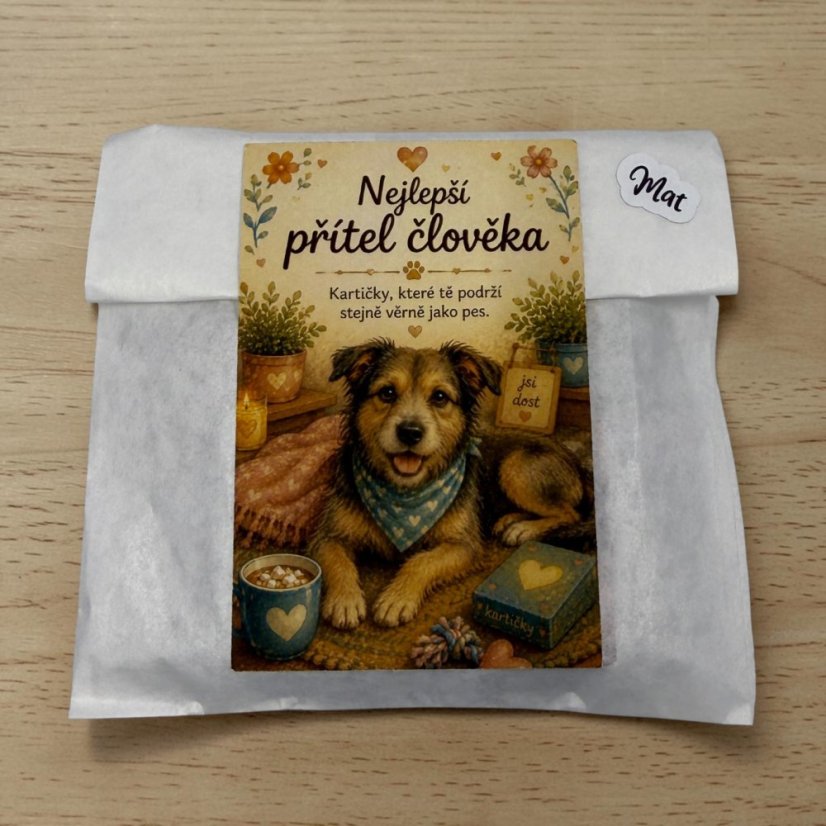 Nejlepší přítel člověka | Velké kusové samolepky afirmačních kartiček