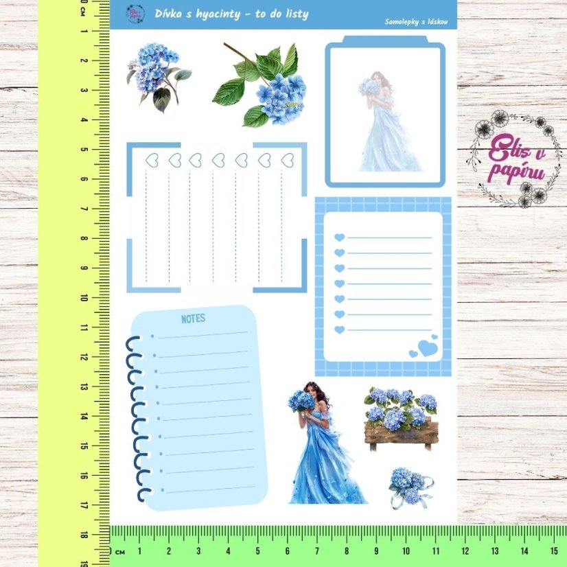 Dívka s hyacinty | Dekorativní samolepkový kit