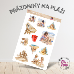 Prázdniny na pláži | Samolepky do diáře