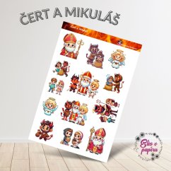 Čert a Mikuláš | Samolepky do diáře