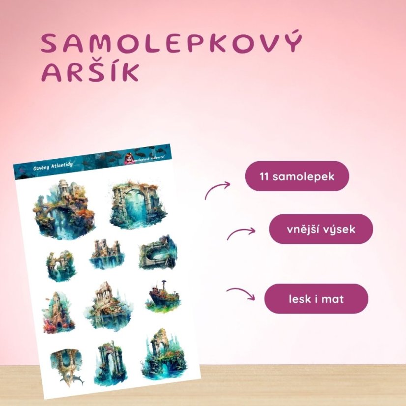 Ozvěny Atlantidy | Samolepky do diáře