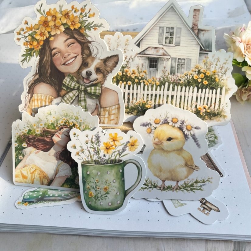 Sedmikrásková louka  |  Velké kusové samolepky pro diář i scrapbook