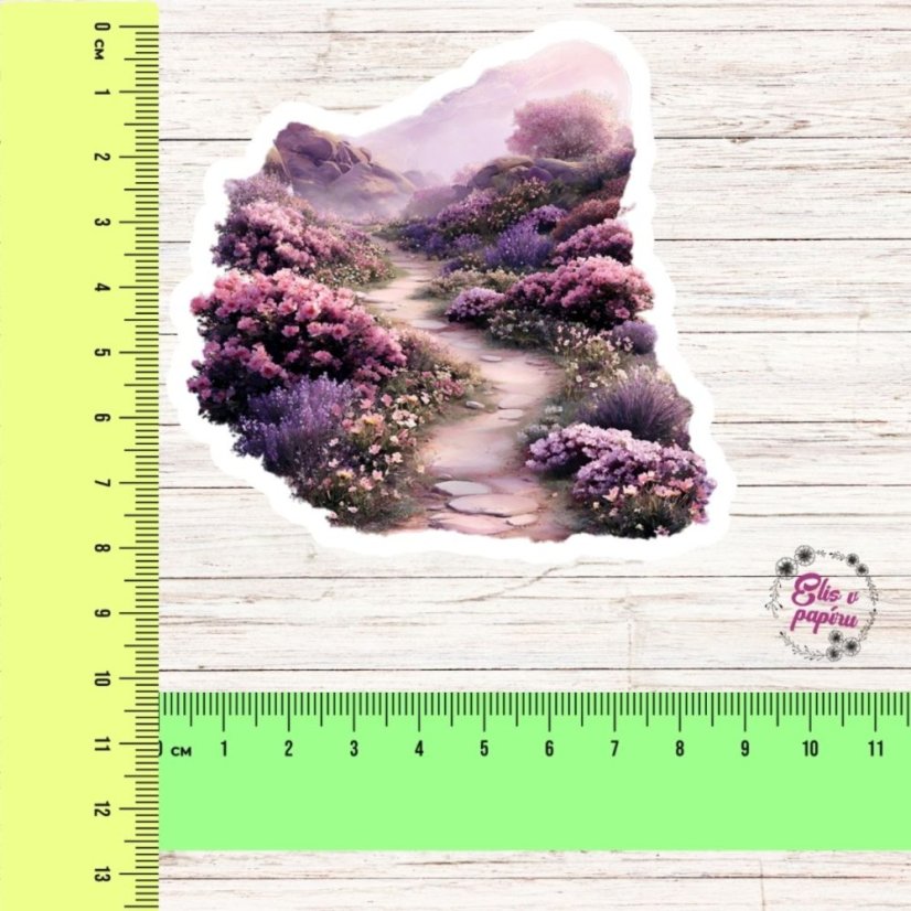 Stezka v rozkvetlé krajině | Samolepka do diáře