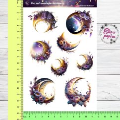 Noc pod kouzelným měsícem | Samolepky do diáře