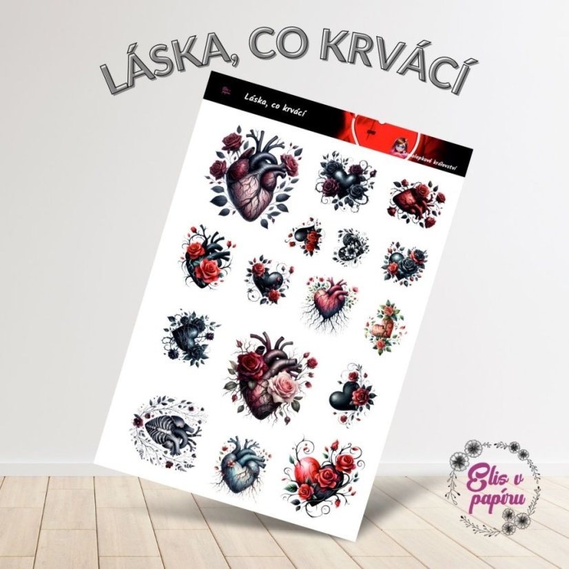 Láska, co krvácí | Samolepky do diáře