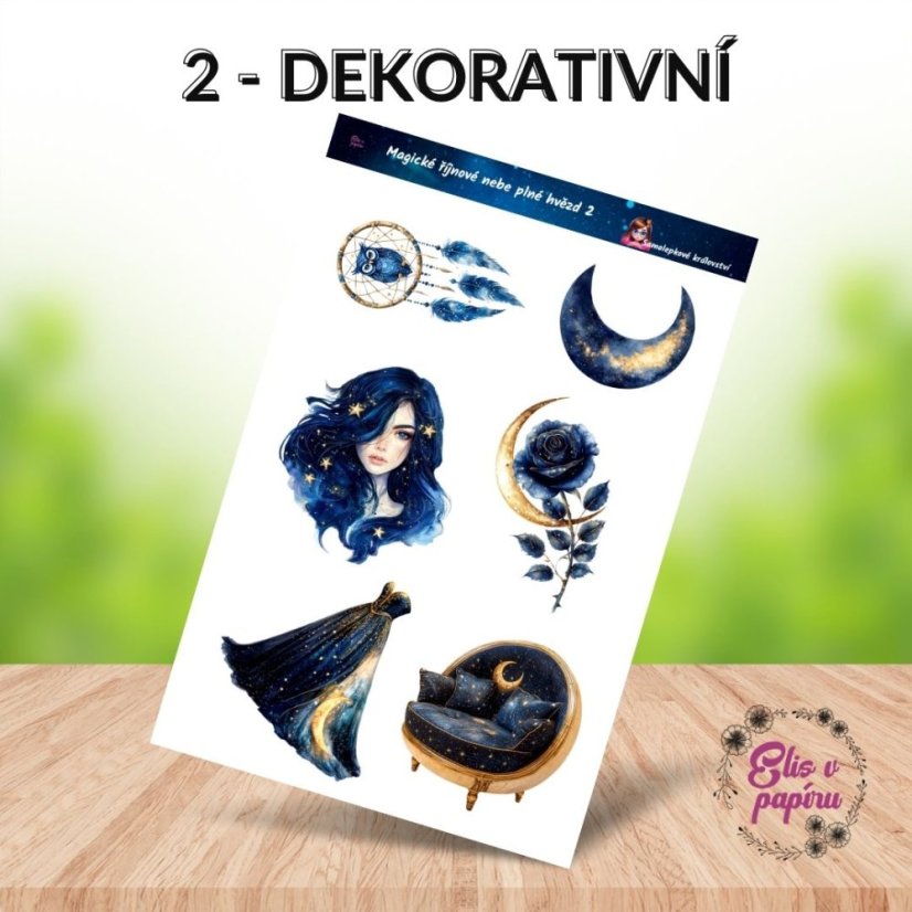 Magické říjnové nebe plné hvězd | Samolepky do diáře | 2025