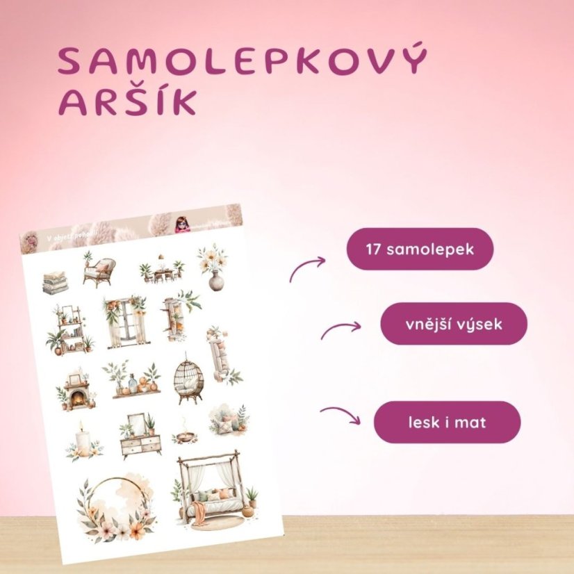 V objetí pohodlí | Samolepky do diáře