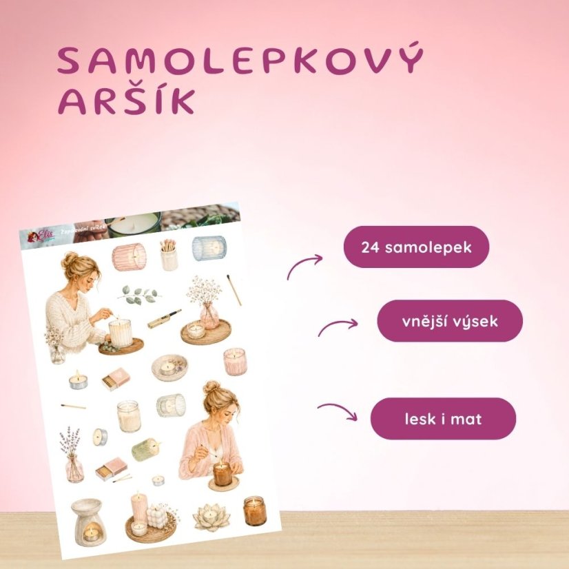 Zapalování svíček | Samolepky do diáře