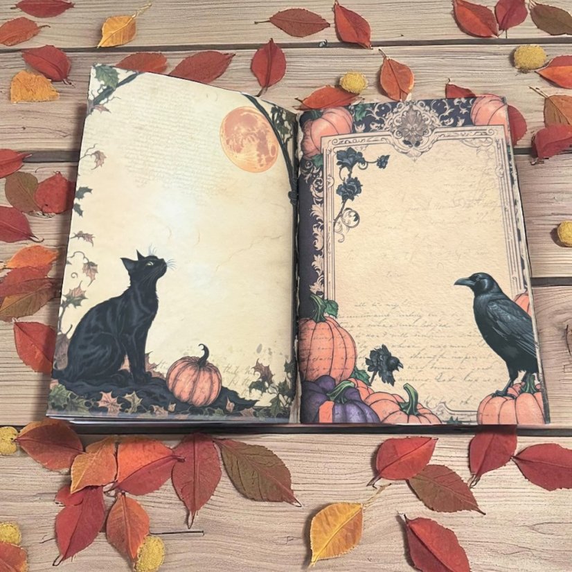 Halloweenský vintage sešit