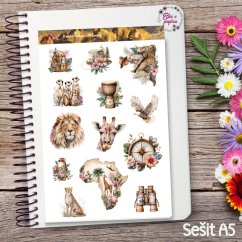 V objetí nekonečné savany | Samolepky do diáře